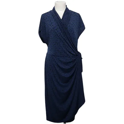 Wrap dress (Blue, Black) from Yessica
