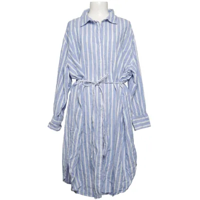 Robe chemise (Bleu, Blanc) de H&M Premium Quality Lin, Coton