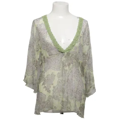 Bluse (Grøn, Lilla) fra Gold Hawk Silke, Viscose