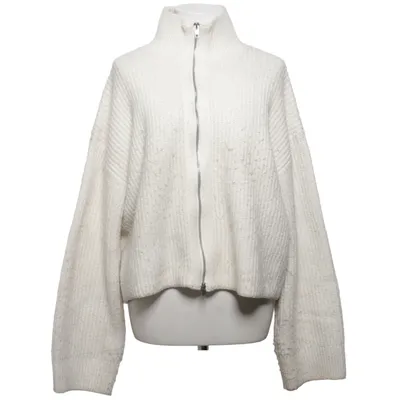 Cardigan (White) from Bik Bok Elastane, Recycled polyester, Wool