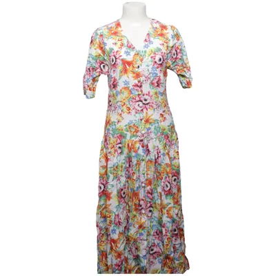 Kjole (Hvid, Flerfarvet) fra GR Design Viscose