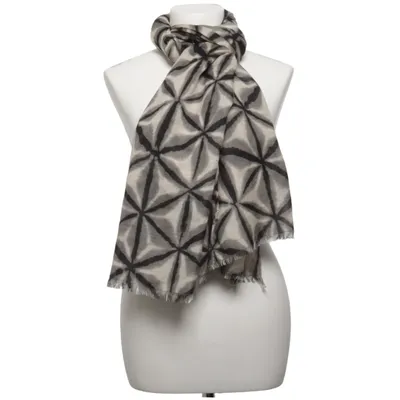 Châle (Gris, Beige) de Becksöndergaard Soie, Laine