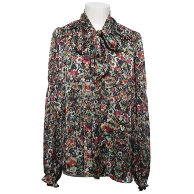 Sløjfebluse (Sort, Flerfarvet) fra Kriss Polyester