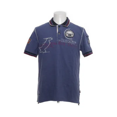 Polo shirt (Blue, Multicolored) from Nangaparbat Cotton