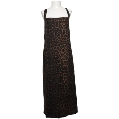 Jurk (Bruin, Zwart) van H&M Katoen, Linnen, Viscose