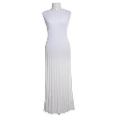 Maxi dress (White) from Stylewe Acrylic, Viscose