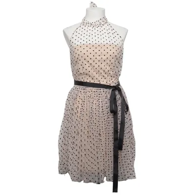 Halterneckklänning (Beige, Svart) Polyester