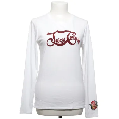 Långärmad t-shirt (Vit, Röd) från Juicy Couture Bomull, Polyester