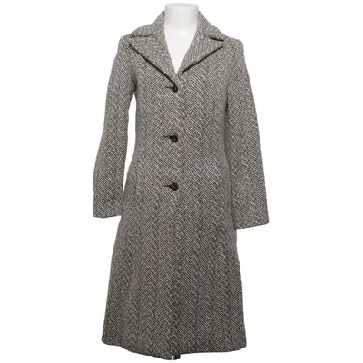 Coat (Brown, White) from Hennes Polyamide, Polyester, Wool