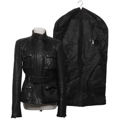 Leather jacket (Black) from Belstaff Leather, Viscose