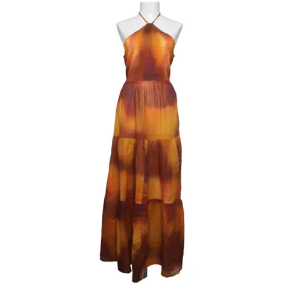 Maxi dress (Orange, Brown, Yellow) from Zara
