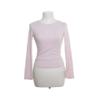 Long sleeve T-shirt (Pink) from Shein Viscose, Elastane