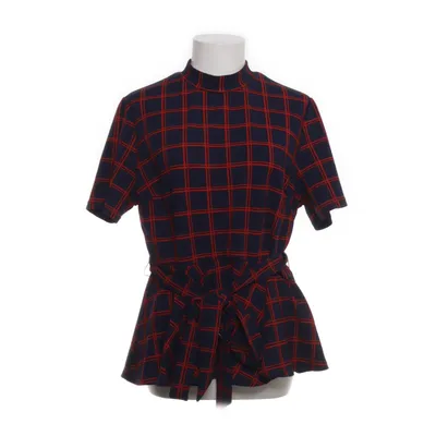 Peplumbluse (Blå, Rød) fra Shein Curve Elastan, Polyester