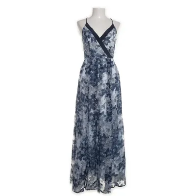 Långklänning (Blå, Vit) från Karen Millen Polyamid, Polyester, Silke, Viskos