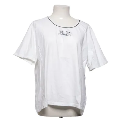 T-shirt (Wit) van Lebek Collection Katoen, Elastaan