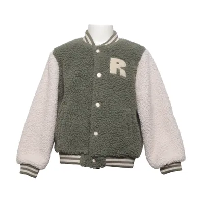 Collegejakke (Grøn, Beige, Hvid) fra Rikiki Polyester