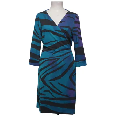 Wickelkleid (Blau, Schwarz, Lila) von Diane von Furstenberg Seide