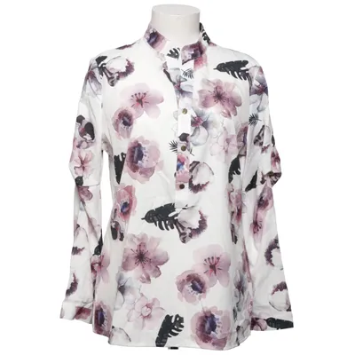 Blouse (Wit, Lila, Zwart) van CBR Katoen, Polyester