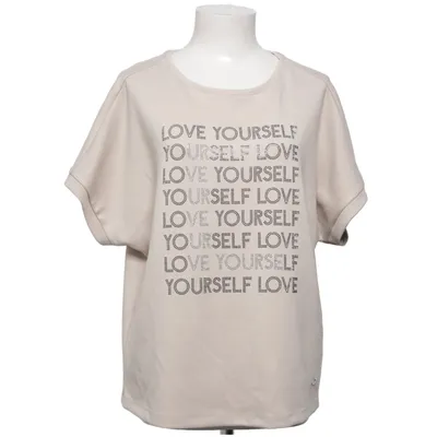 T-shirt (Beige) from Lisa Tossa Elastane, Polyester, Viscose
