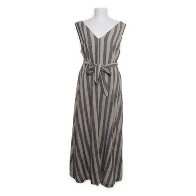 Klänning (Beige, Svart) från Mango Casual Bomull, Linne, Polyester, Viskos