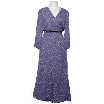 Slå-om-kjole (Blå, Hvid) fra Mango Polyester