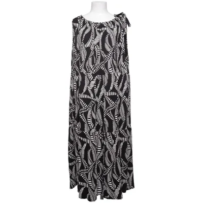 Långklänning (Svart, Vit) från Ulla Popken Elastan, Viskos
