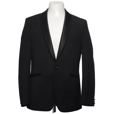 Smoking blazer (Zwart) van Pour Homme Elastaan, Polyester, Wol