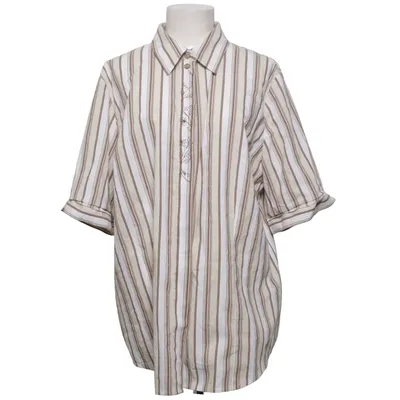 Korte mouwen shirt (Beige, Bruin, Wit) van Hagro Katoen, Polyester