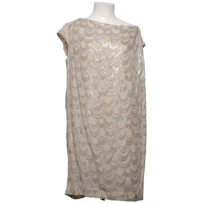 Cocktailklänning (Beige, Silverfärgad) från Bruuns Bazaar Metallfiber, Silke