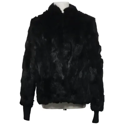 Bontjack (Zwart) van Soho New York Polyamide, Polyester, Konijnenbont
