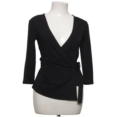 Slå-om bluse (Sort) fra By Malene Birger Elastan, Polyester