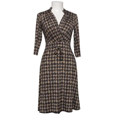 Omlottklänning (Svart, Beige) från Stockholms Klänningsfabrik Elastan, Polyester