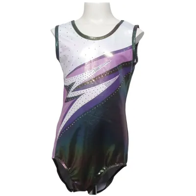 Gymnastics leotard (Purple, Green, Multicolored) Elastane, Polyester