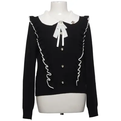 Cardigan (Noir, Blanc) de Roberta Biagi Polyester, Viscose