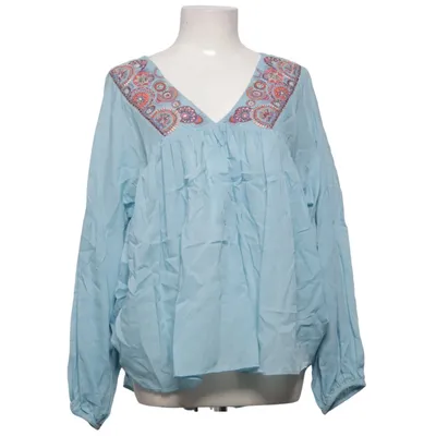 Blouse (Blauw) van Niza Katoen, Viscose