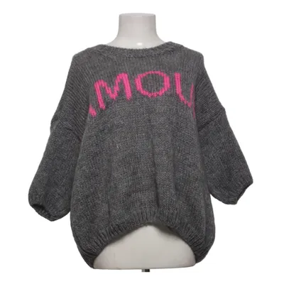 Sweater (Gray, Pink) from Noella Acrylic, Mohair, Polyamide