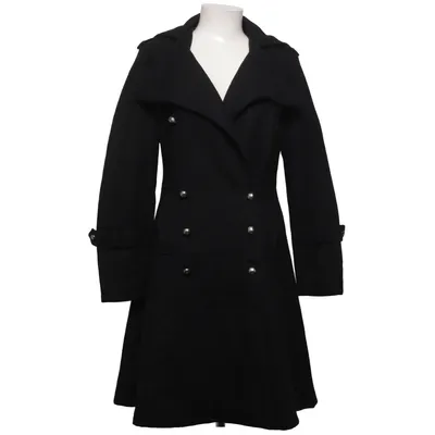 Coat (Black) from Hard Leather Stuff Polyester, Wool