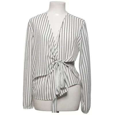 Wikkelblouse (Wit, Zwart) van Ambar