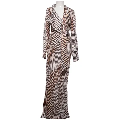 Långklänning (Brun, Svart, Vit) från Topshop Viskos