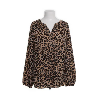 Blus (Brun, Svart) från Zizzi Elastan, Återvunnen polyester