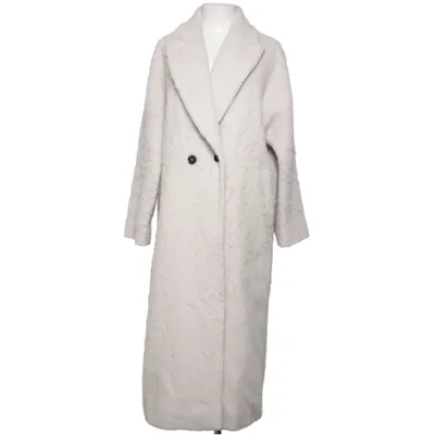 Frakke (Beige) fra Marc Cain Acetat, Alpacauld, Mohair, Polyamid, Viscose