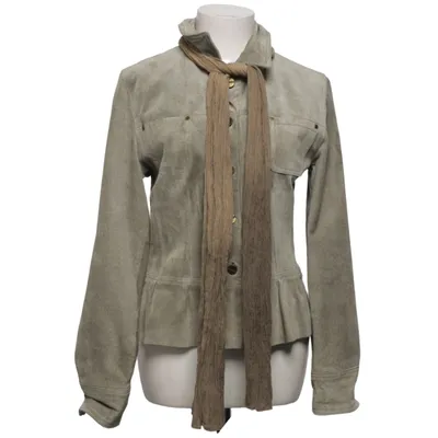 Leather jacket (Gray) from Claire.dk Leather, Polyester