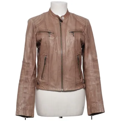 Läderjacka (Brun) från Saki Collection Skinn, Polyester