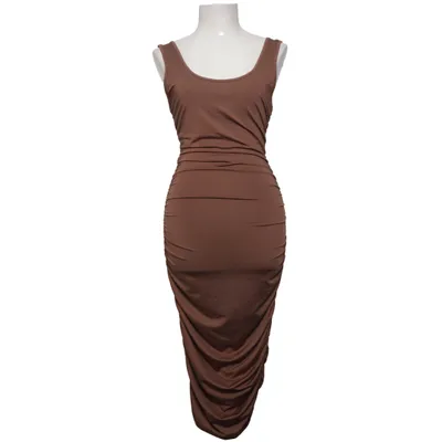 Dress (Brown) from SBetro Elastane, Polyester