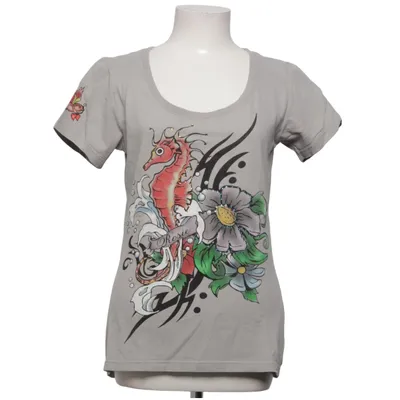T-shirt (Gray, Multicolored) from Ed Hardy Cotton