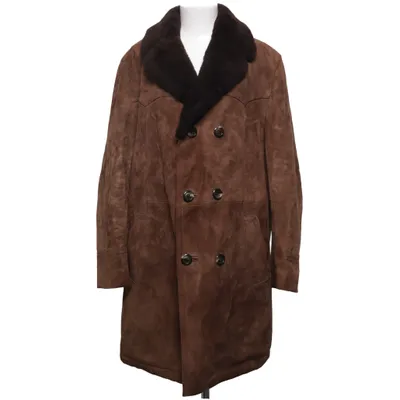 Veste en peau de mouton retournée (Marron) de Canda Cuir