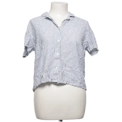 Short sleeve shirt (White, Blue) from Up2Fashion Linen, Viscose