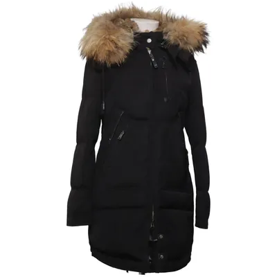 Down coat (Black) from Cedrico Down, Feather, Fur, Leather, Polyester