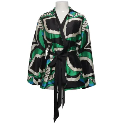 Wrap blouse (Black, Green, Blue) from Zara Polyester