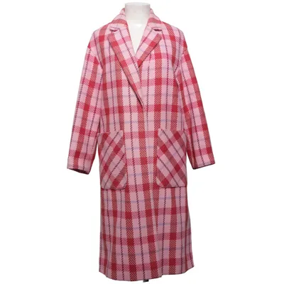 Coat (Pink, Red, Multicolored) from Topshop Petite Acrylic, Cotton, Nylon, Polyester, Viscose, Wool